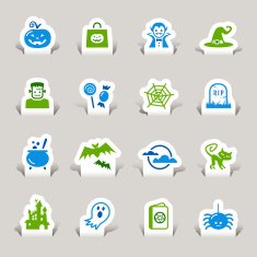 Paper Cut - Halloween Icons