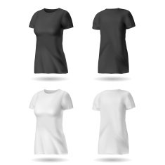 Black and White Girl T-shirt N2
