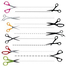 Scissors icon set