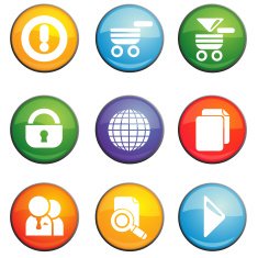 web site vector icon set N7