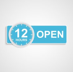 12 hours customer service icon N3