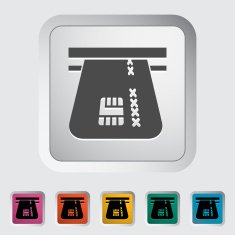 Credit card single flat icon N21