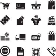Silhouette Online shop icons N6