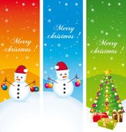 Merry christmas Greeting vertical banners