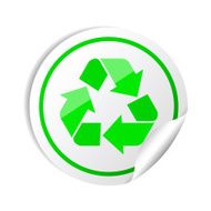 Vector Recycling Sticker