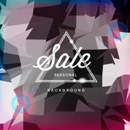 Sale discount poster polygonal background N2