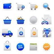 Blue Shopping Icons I