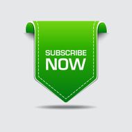 Subscribe Now Label Icon Set N3
