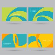 Set business card template N2