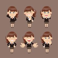 Set of businesswoman characters in different poses N10