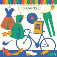 Flea market illustration N2