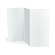 Blank white vector tri fold brochure template N2