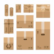 paper boxes set product package mockup design vector