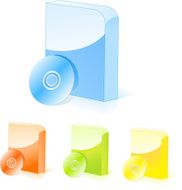 Multicolored software boxes with cd N2