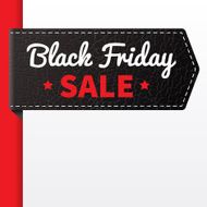 Black Friday sale black leather badge