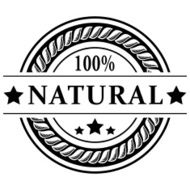 100 natural badge - VECTOR