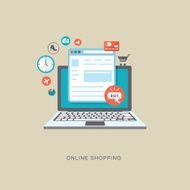 Online shopping flat illustration N8