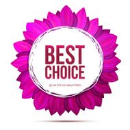 Best choice abstract floral label