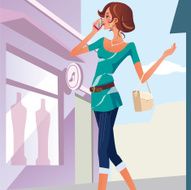 girl holding cellular phone