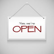 open hanging sign N3
