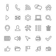25 UI Outline Icons For Web and Mobile N2
