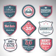 Set of business vintage labels N7