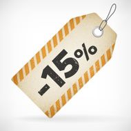 Realistic paper 15 sale off price labels