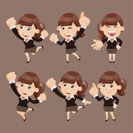 Set of businesswoman characters in different poses N11