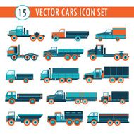 Truck cars icon set Transportation N2