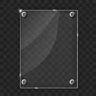 Glass frame on abstract metal background Vector illustration N6