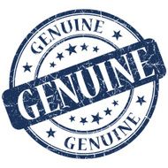 GENUINE blue stamp