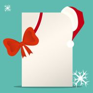 greeting card with santa hat