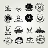 Set of vintage bakery icons N7