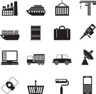 Silhouette Industry and Business icons
