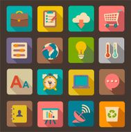 Flat icons set for Web and Mobile Applications N7