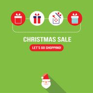 Christmas New Year sale banner with gift boxes