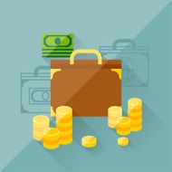 Illustration concept of insurance in flat design style