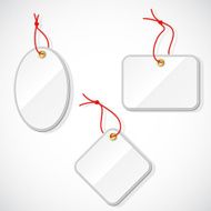 Set of plastic tags on the rope N2