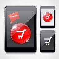 Tablet PC collection with Shopping Car button