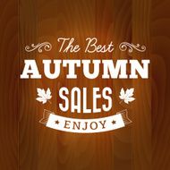 the best autumn sales vintage on wood background