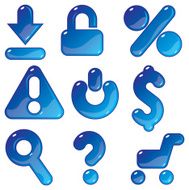 Commercial blue gel icons