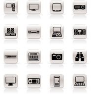 Simple Hi-tech equipment icons N2