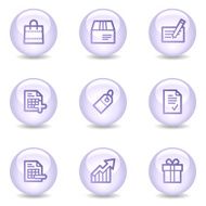 Shopping web icons glossy pearl series