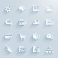 paper icons for infographics