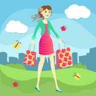 Shopping girl N195