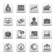 Web buttons finance and banking icons