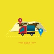 Delivery service 24 hours Cargo truck symbol N4