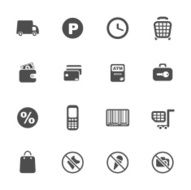 Supermarket services icons N3