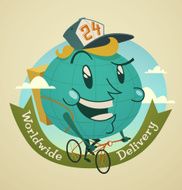 Worldwide delivery Shipping illustration N2