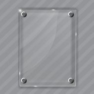 Glass frame on abstract metal background Vector illustration N8